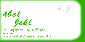 abel jekl business card